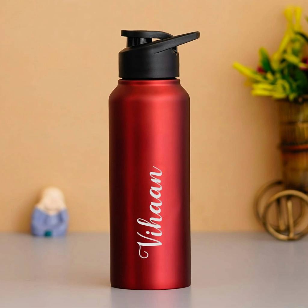 Water Bottle with Customized Name – 750 ml – Matte Finish