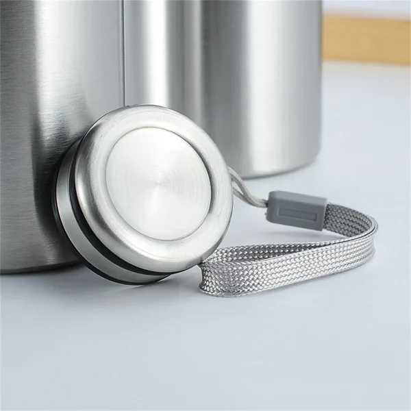 Stainless Steel Sports Water Bottle with Rope  – 1000ml - 750ml - 500ml – Customisable - Image 5