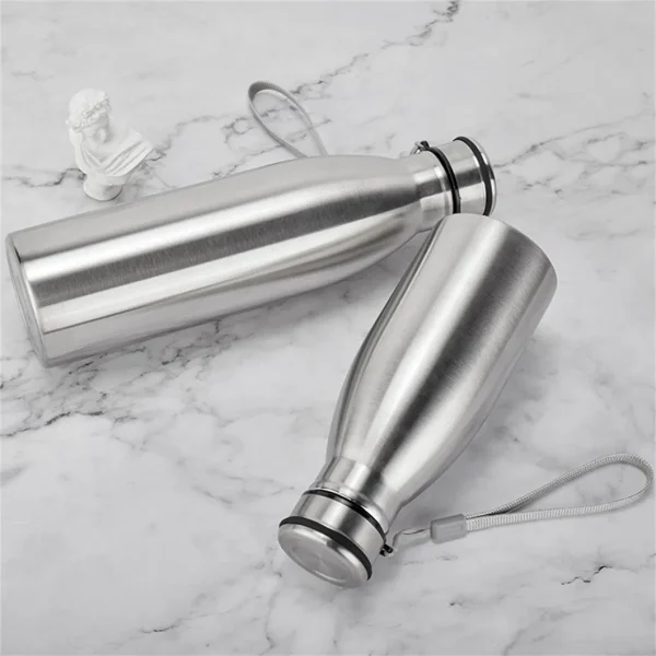 Stainless Steel Sports Water Bottle with Rope  – 1000ml - 750ml - 500ml – Customisable - Image 7