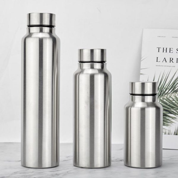 Stainless Steel Single Layer Water Bottle – 1000ml - 750ml - 500ml – Customisable
