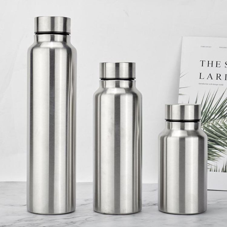 Stainless Steel Single Layer Water Bottle – 1000ml – 750ml – 500ml – Customisable